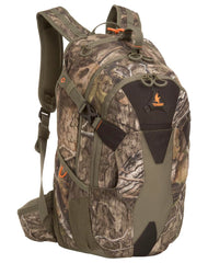 Timber Hawk Big Basin Daypack front view with Quiet Cloth, ideal for discreet gear transport during hunts.