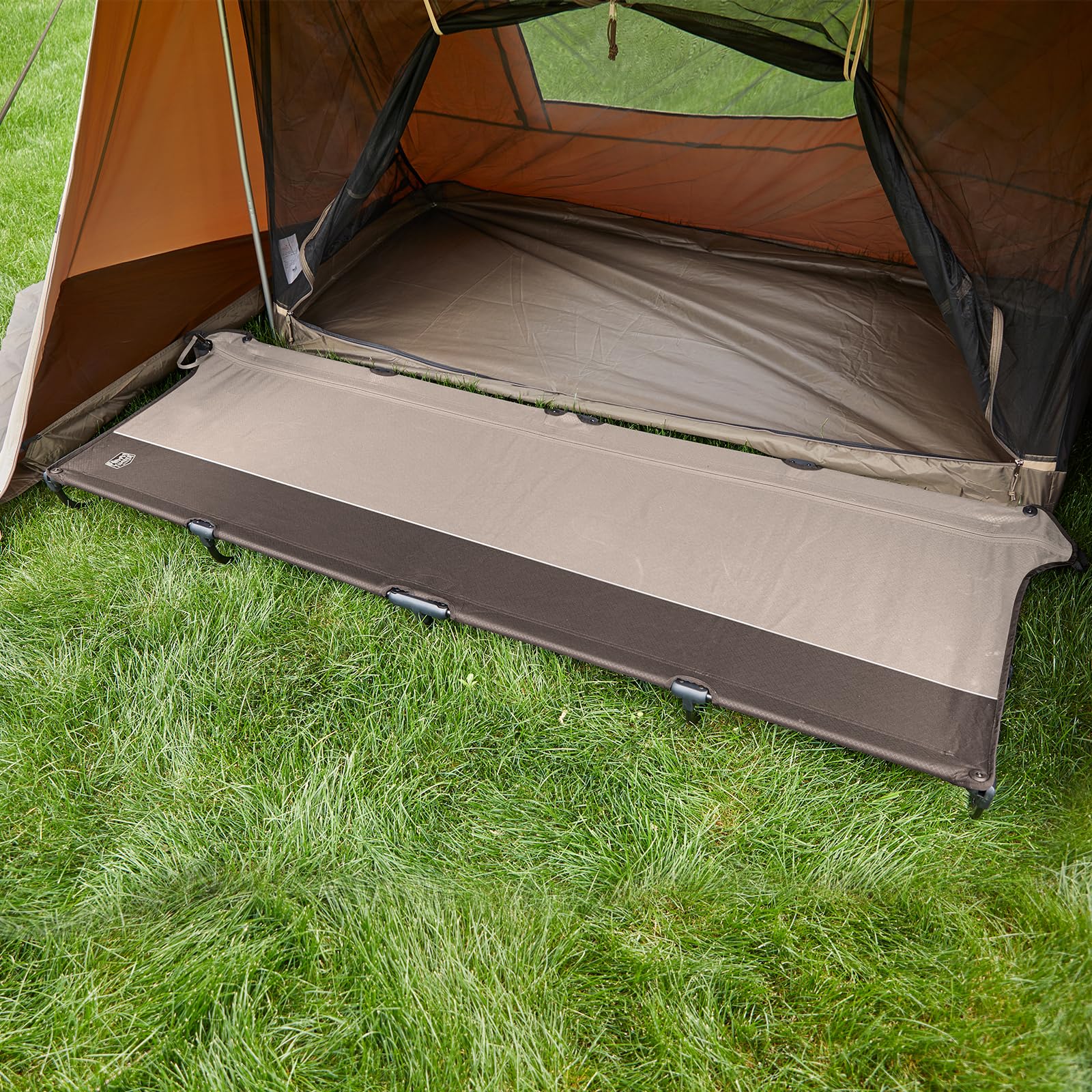 Timber Ridge camping cot supports up to 225 pounds for sturdy nights.