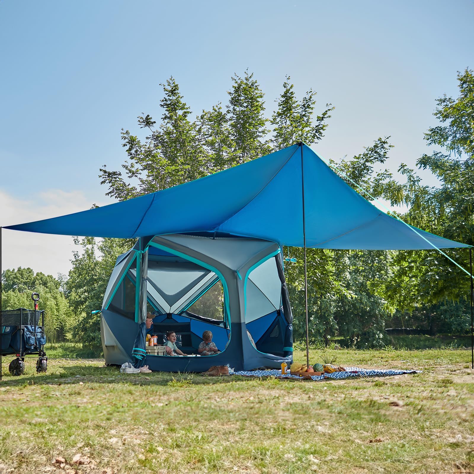 Timber Ridge versatile tent for family car camping and festivals.