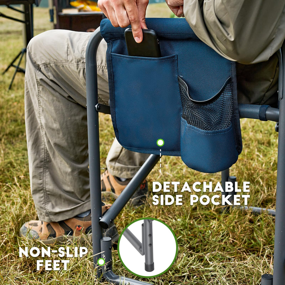 TIMBER RIDGE chair emphasizes durable aluminum frame construction.