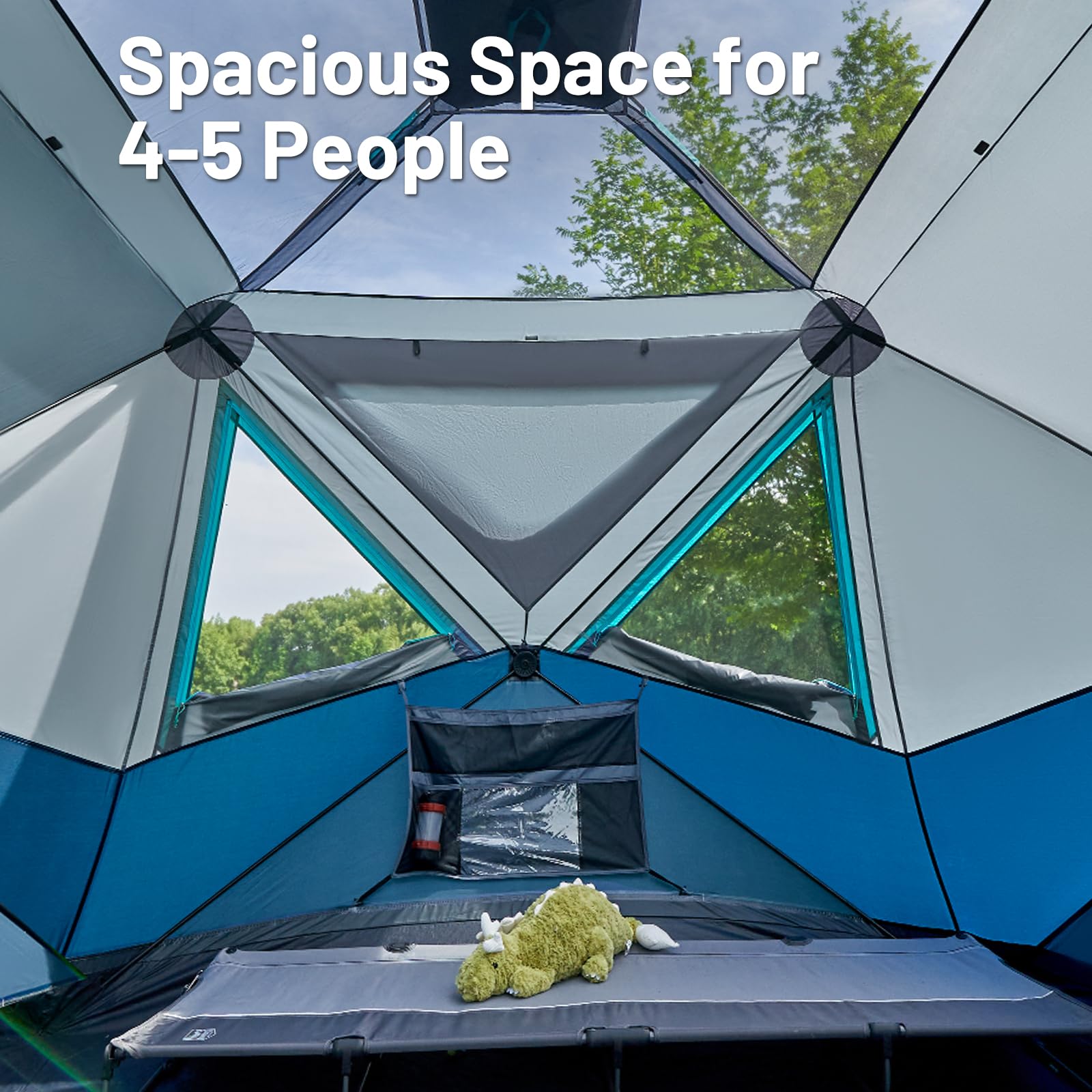 Timber Ridge tall 78-inch center height offers standing room.