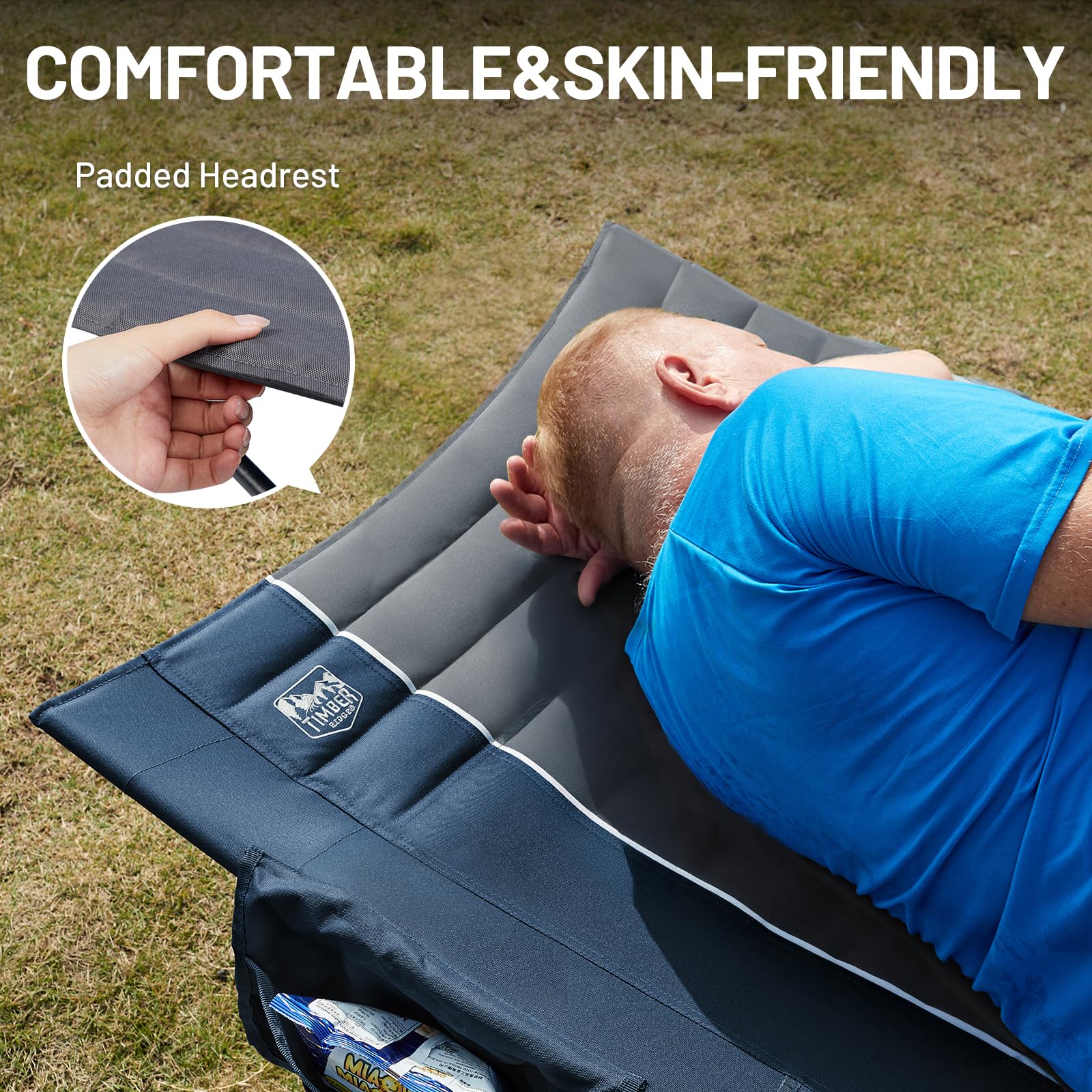 Timber Ridge carry bag cot makes transport to campsites simple.