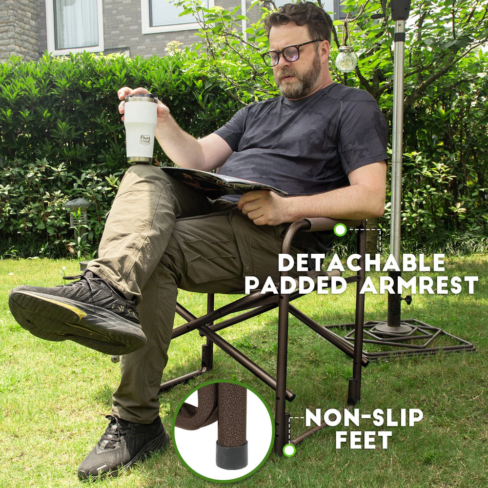 TIMBER RIDGE chair carrying strap enables easy carrying during hiking and camping trips.