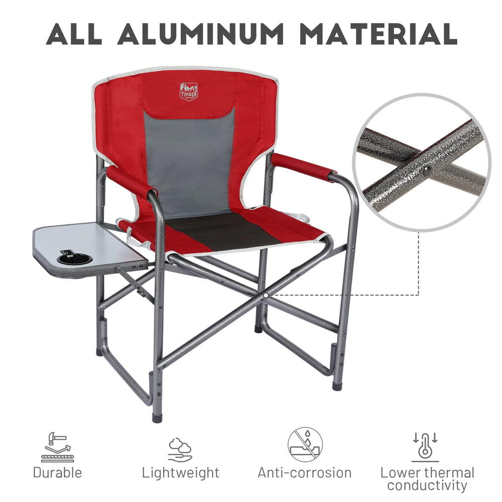 TIMBER RIDGE 2-pack chairs suit family outings, camping, and fishing.