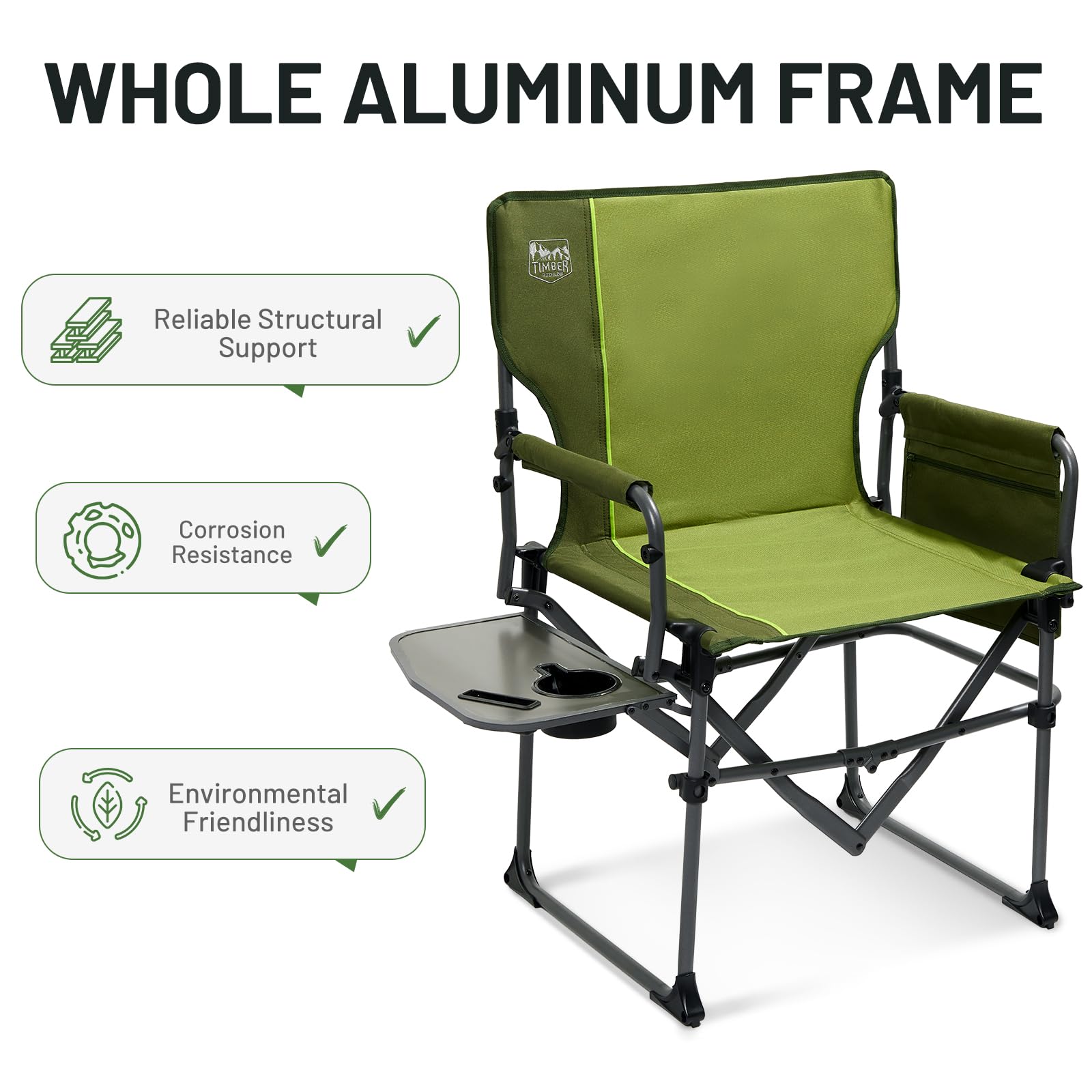 TIMBER RIDGE chair padded armrests ease sitting and standing.