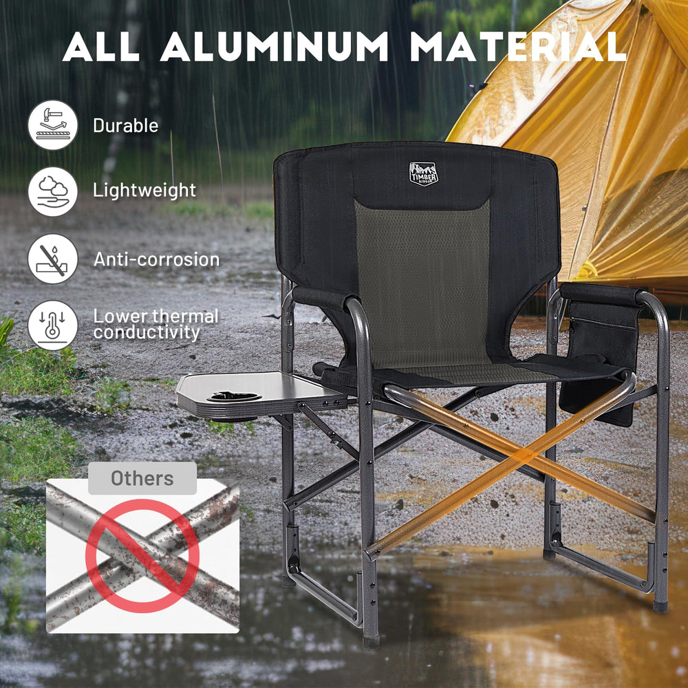 TIMBER RIDGE padded fabric and hard armrests provide comfortable outdoor seating.