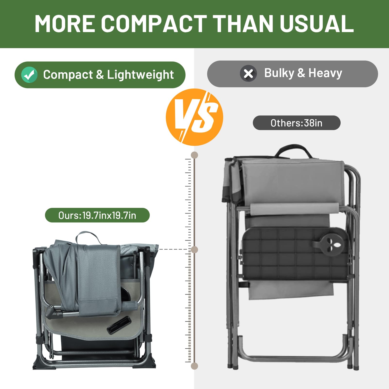 Timber Ridge chair side pocket keeps essentials like keys and phone handy.