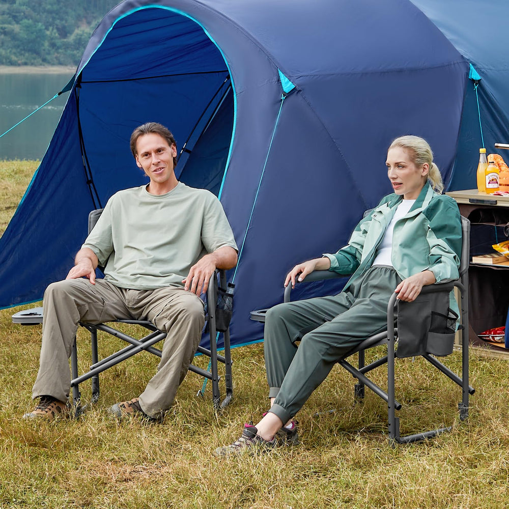 Timber Ridge chair with side table keeps snacks and gear within reach