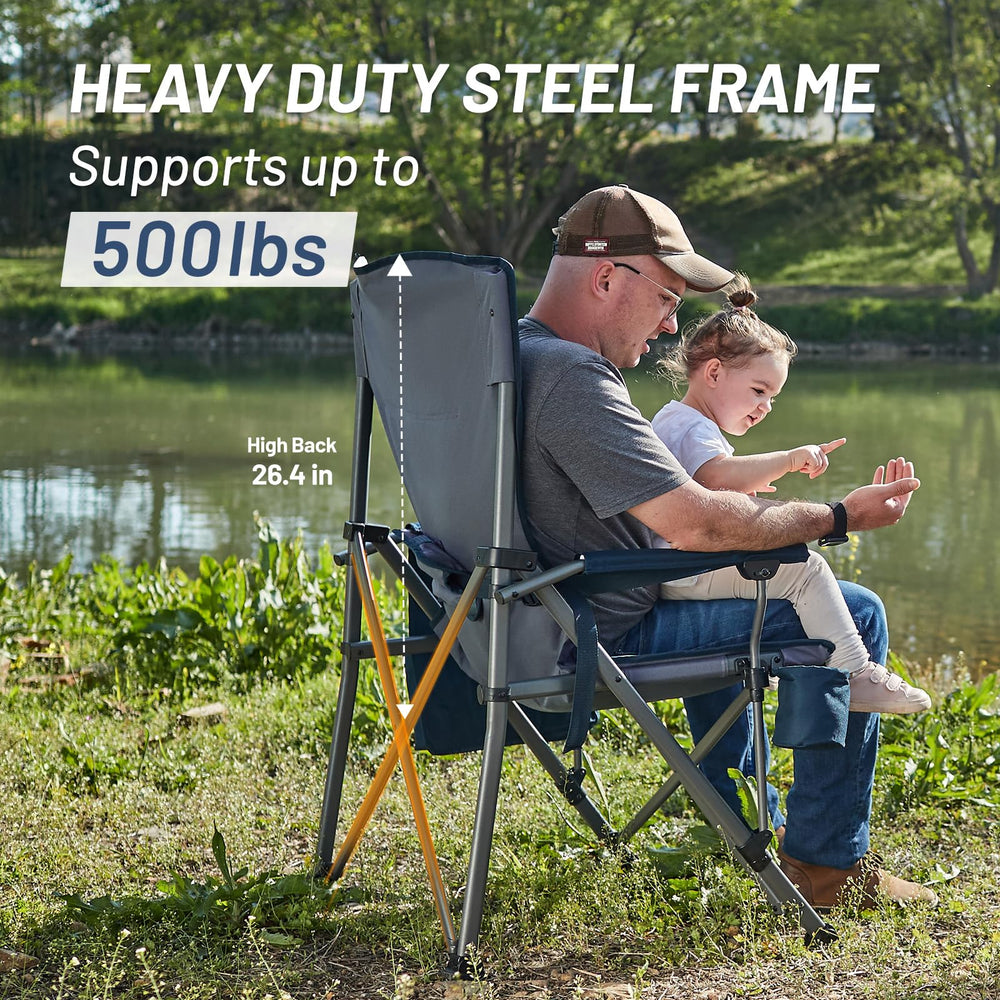 TIMBER RIDGE wide-seat design offers generous space for relaxed seating.