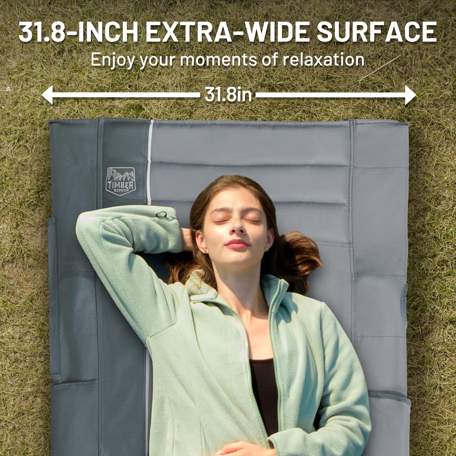 Timber Ridge cot in tent demonstrates reliable camping comfort.