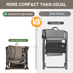 TIMBER RIDGE Director's Chair side pocket keeps essentials within reach