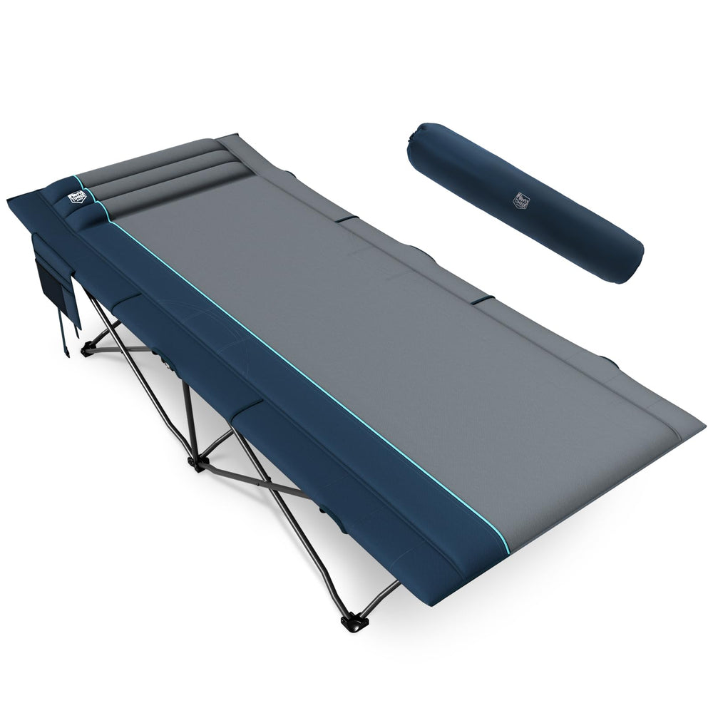 Timber Ridge extra-wide camping cot ready for easy outdoor setup.