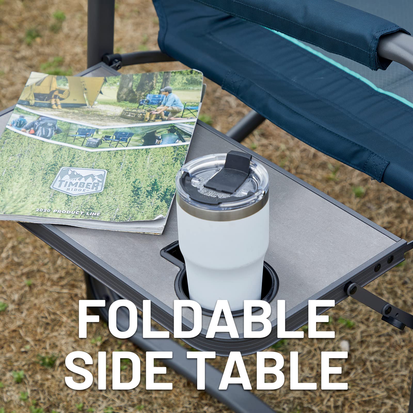 Timber Ridge foldable chair packs compactly for travel.