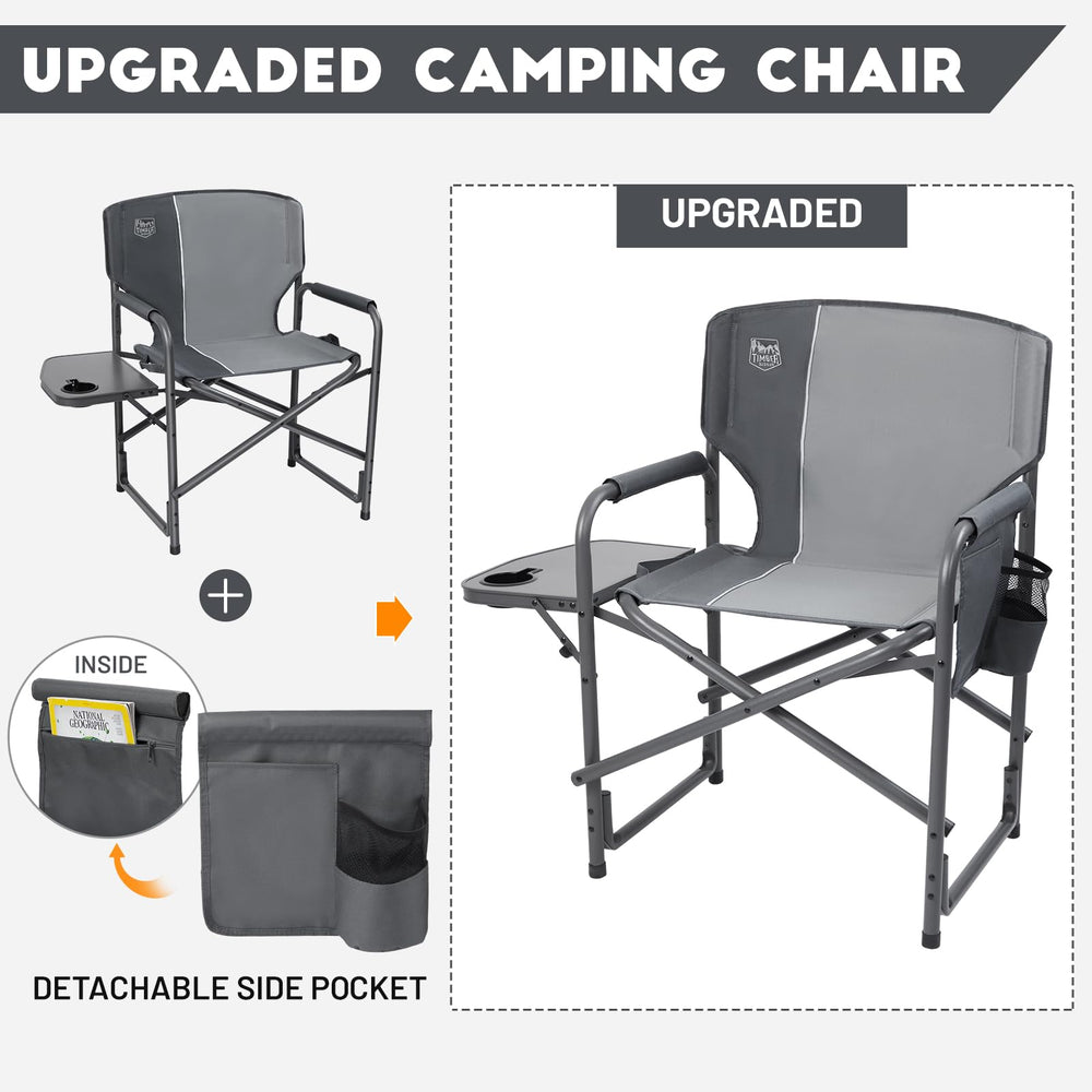 Timber Ridge chair folds quickly for compact storage and easy transport