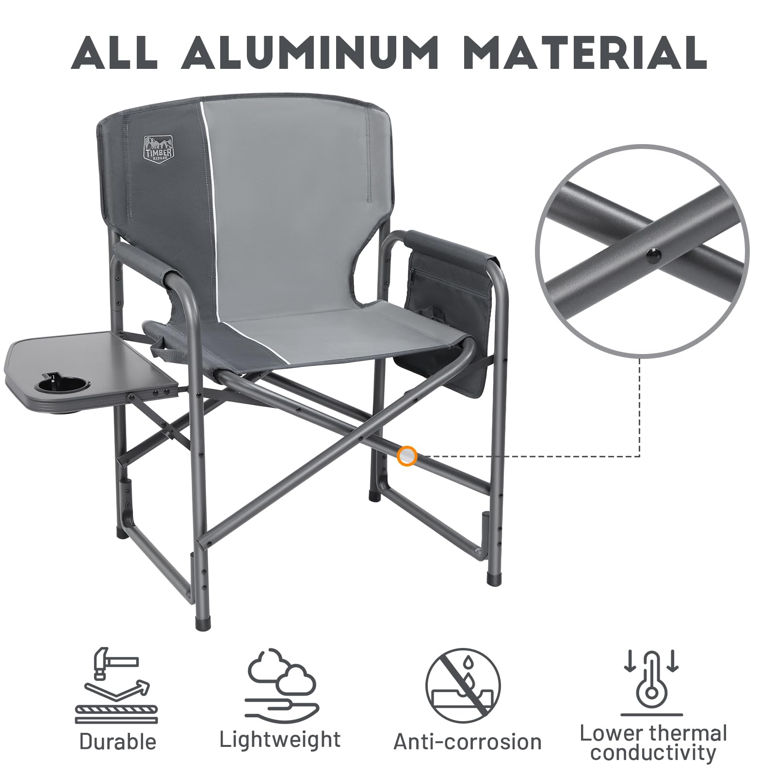 Timber Ridge folding chair with carry strap for quick setup on trails