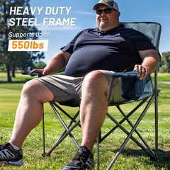 timber ridge chair with storage pocket for sunscreen and phone