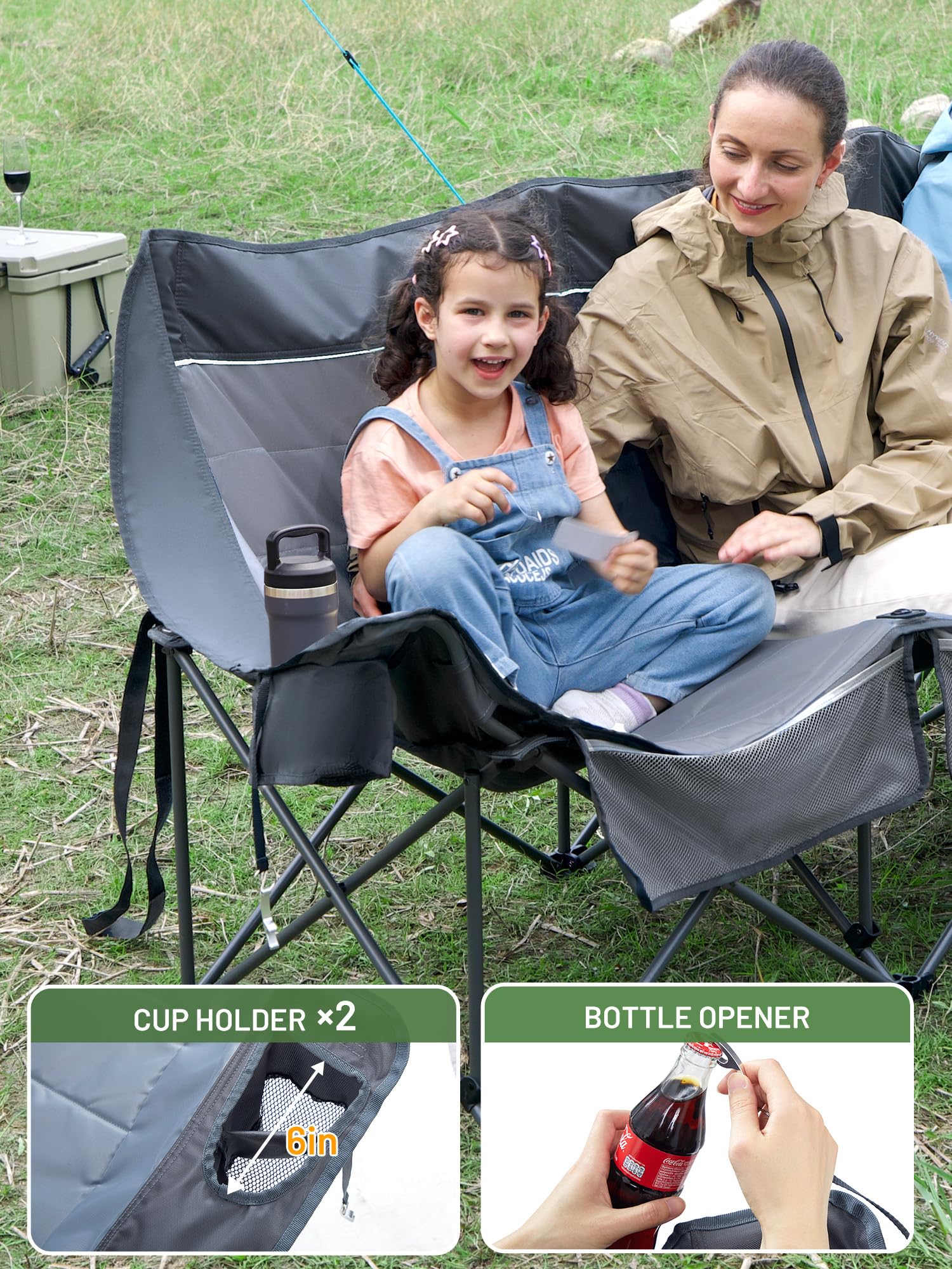 TIMBER RIDGE folding mechanism enables quick setup and easy packing.