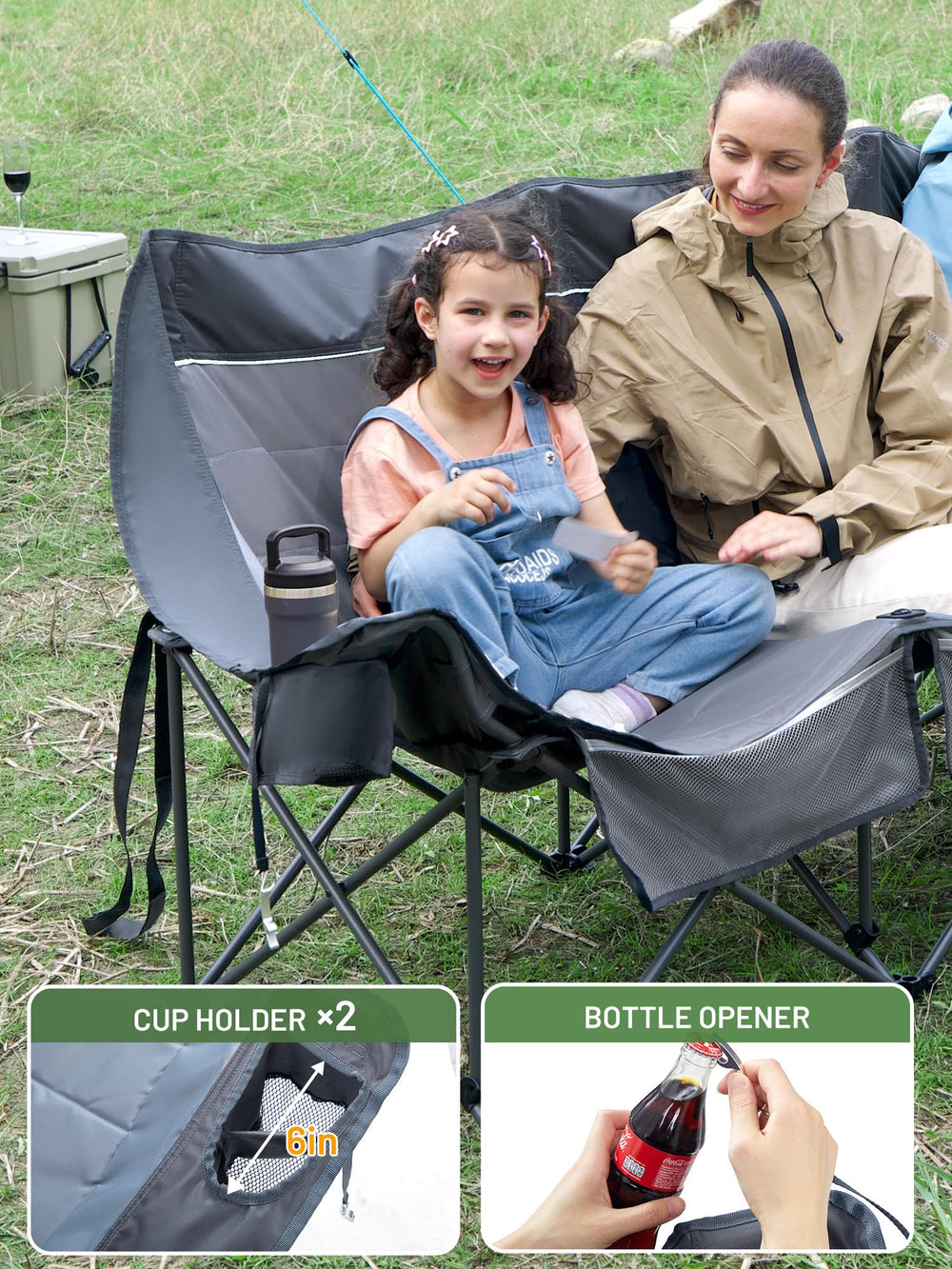 TIMBER RIDGE folding mechanism enables quick setup and easy packing.