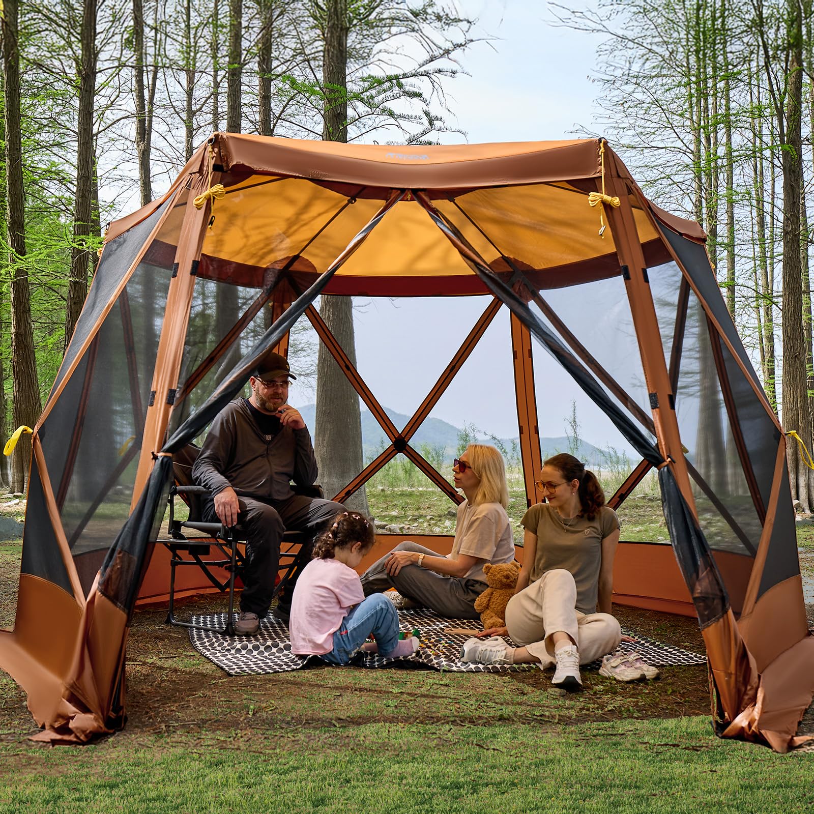 TIMBER RIDGE Bug-proof mesh promotes airflow while keeping insects out.