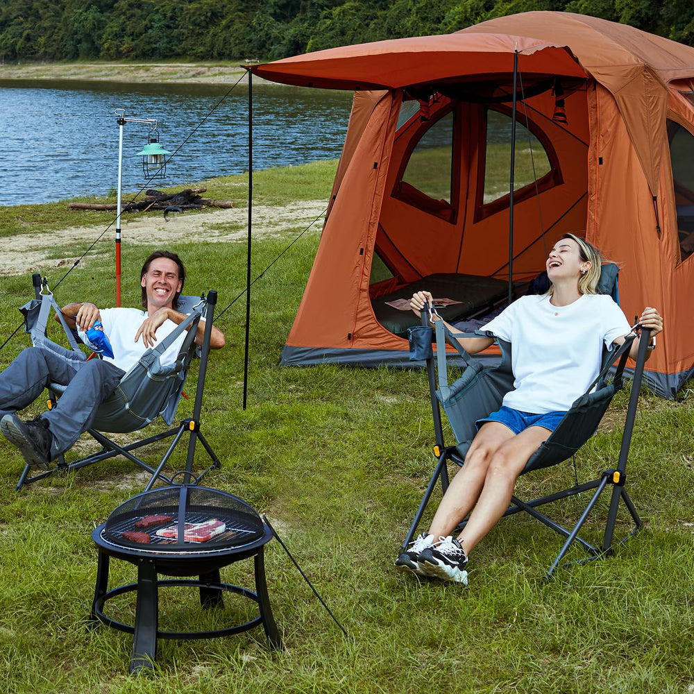 TIMBER RIDGE hammock chair carry-bag-included simplifies packing for beach days.