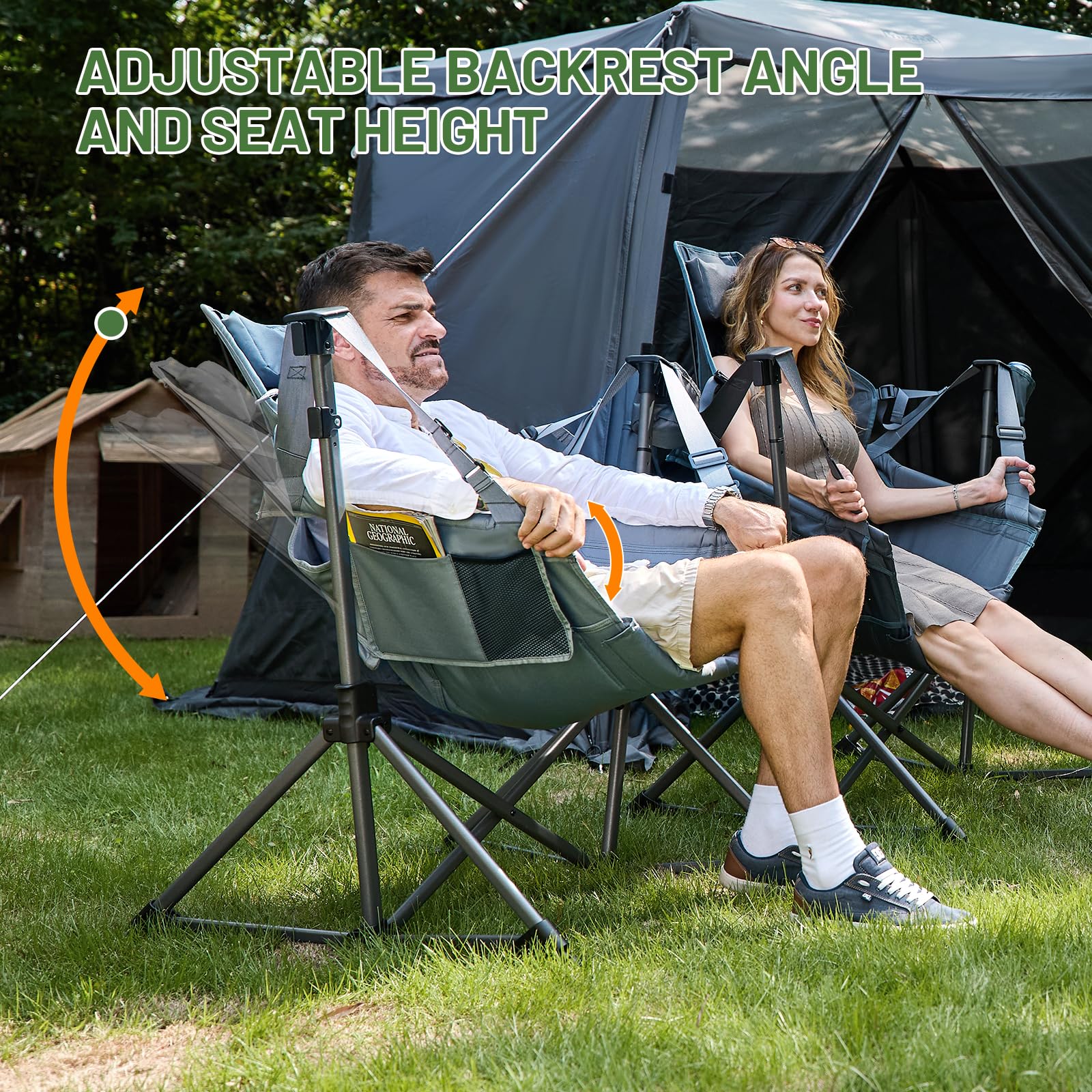 TIMBER RIDGE hammock chair easy-fold setup with secure locking for quick use.