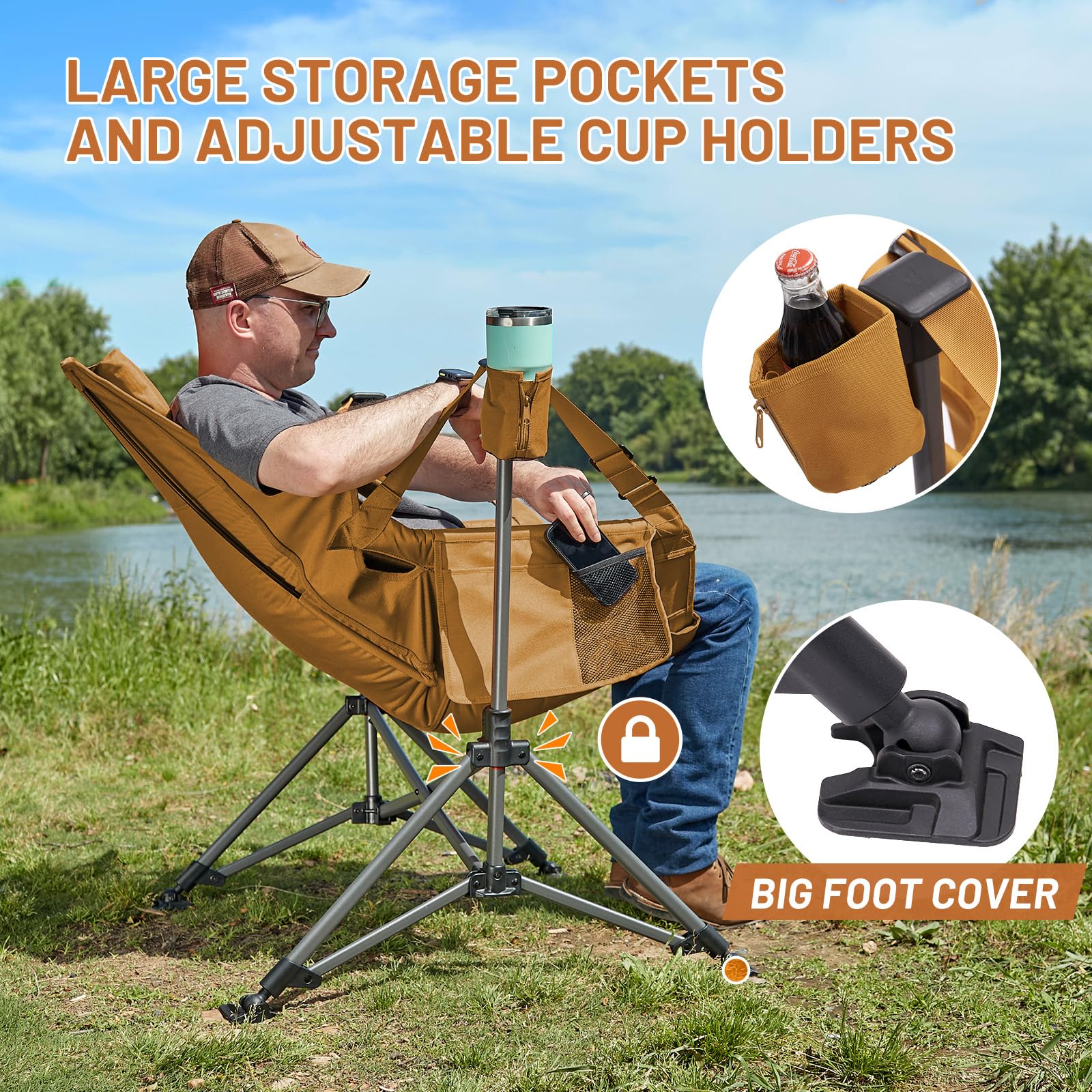 TIMBER RIDGE oversized chair ideal for camping and backyard