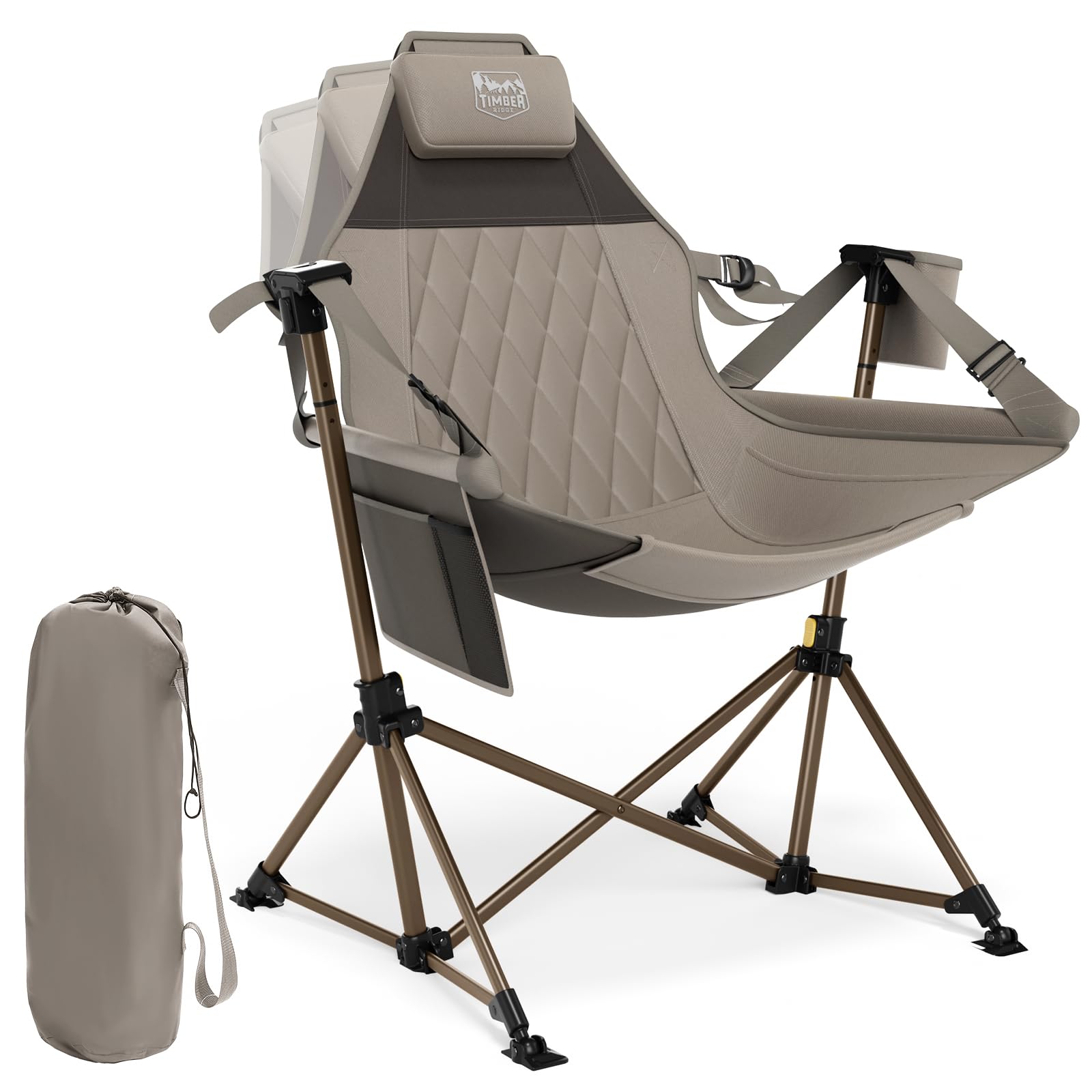 TIMBER RIDGE hammock chair seat width for spacious outdoor lounging.