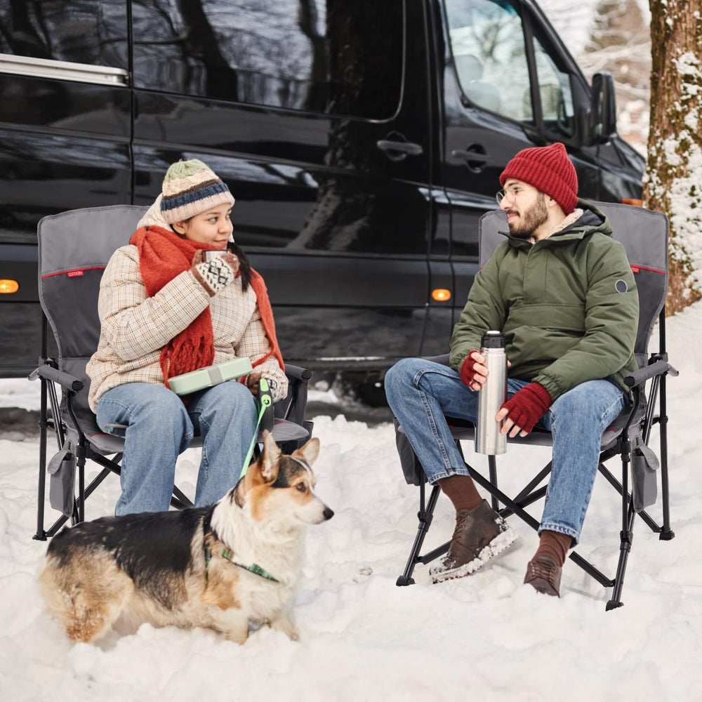 TIMBER RIDGE heated chair steel frame offers heavy-duty strength for 500 lbs.