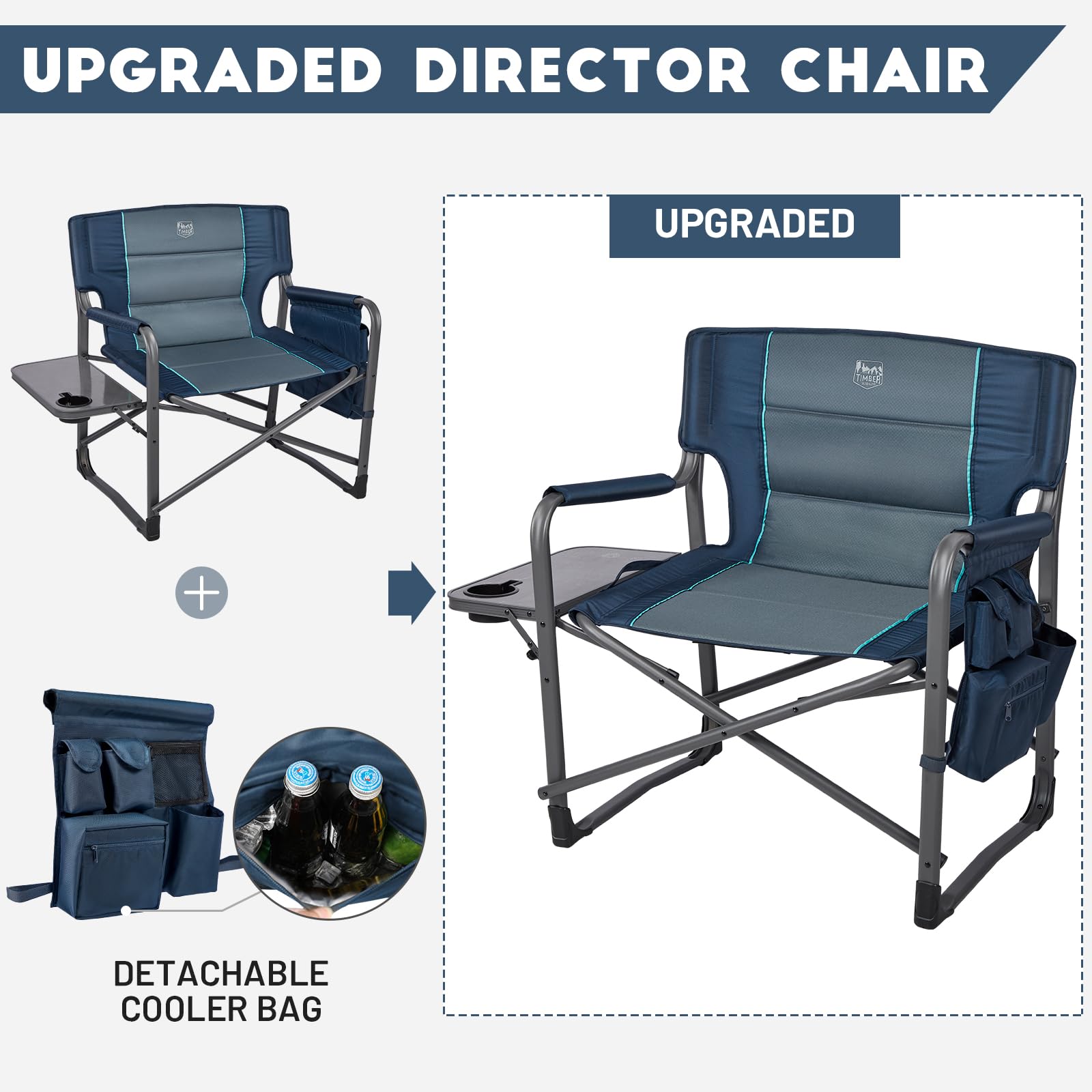 Timber Ridge heavy-duty 600 lbs steel-frame supports rugged outdoor use.