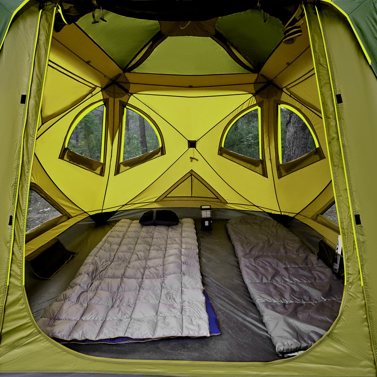 Timber Ridge hub tent rain fly and stakes included for reliable setup