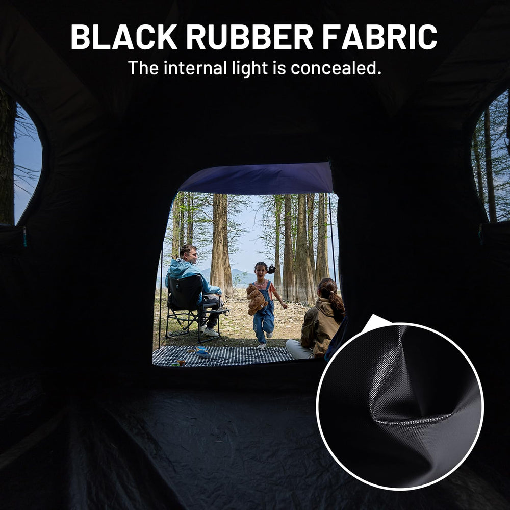 TIMBER RIDGE instant cabin interior shows spacious 9x9 area for comfort