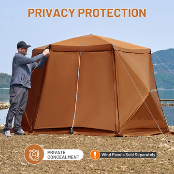 TIMBER RIDGE Orange canopy adds visibility and a vibrant outdoor focal point.