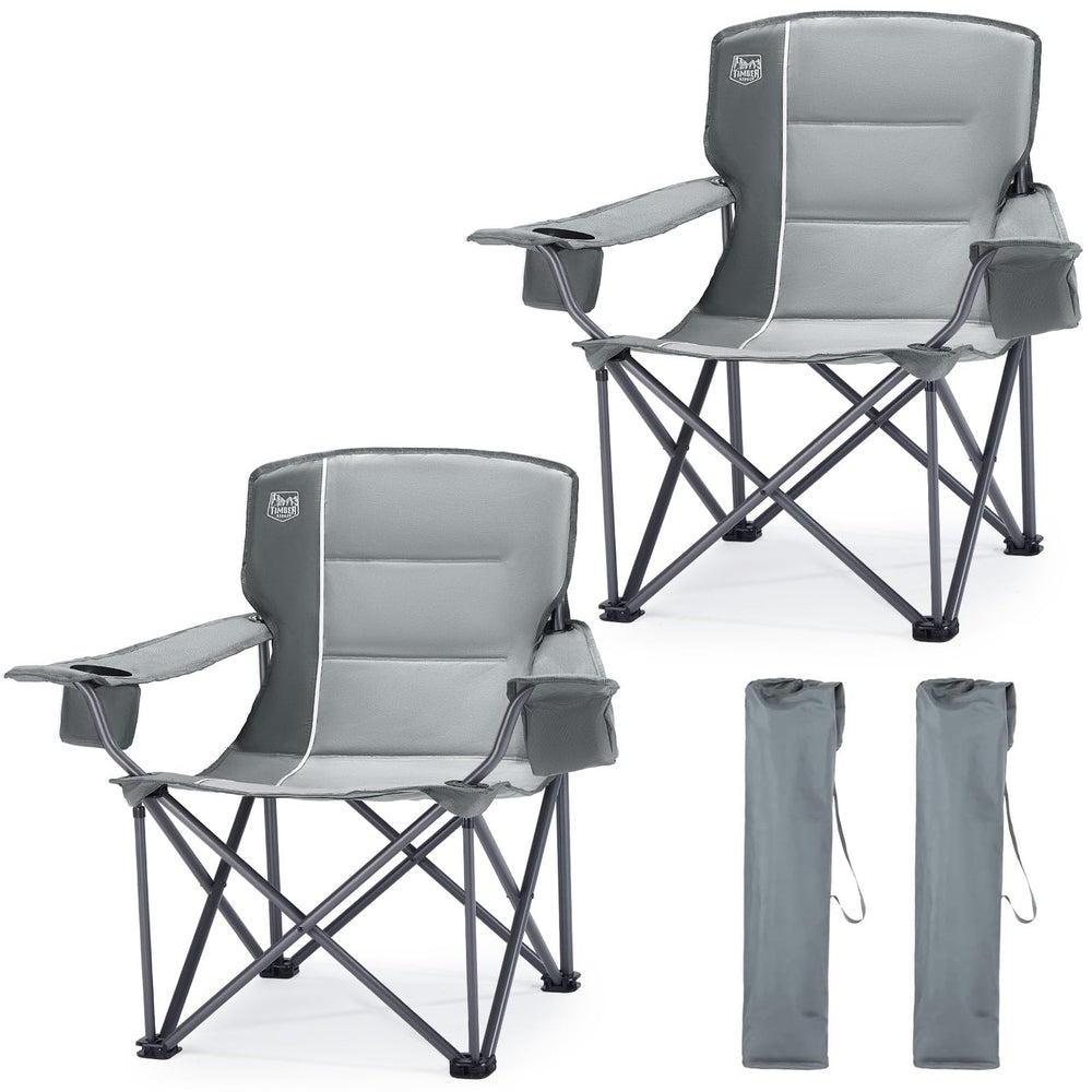TIMBER RIDGE oversized-chair-grey-front-view offers roomy seating for relaxed outdoor lounging.