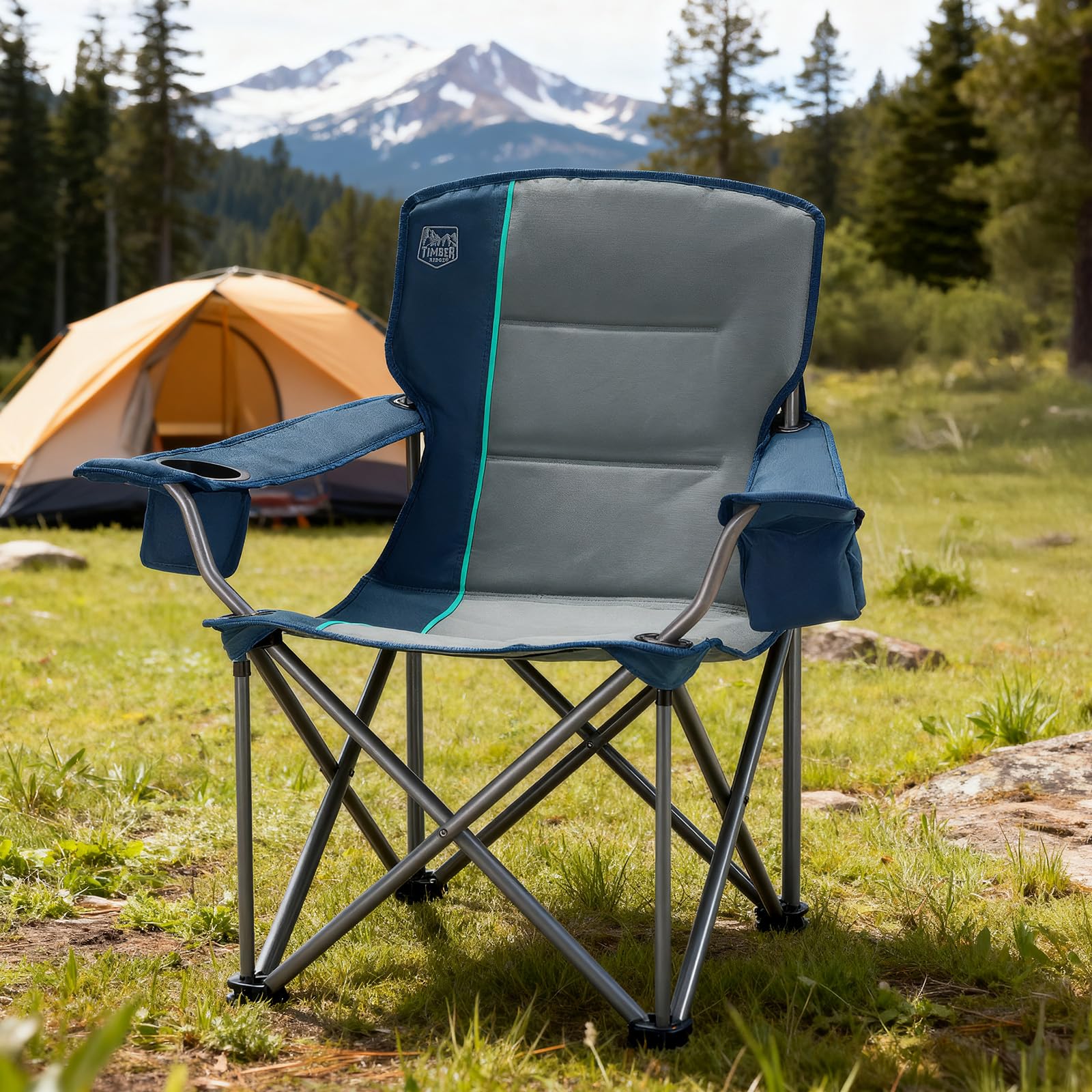 TIMBER RIDGE chair features X-frame durability for year‑round use