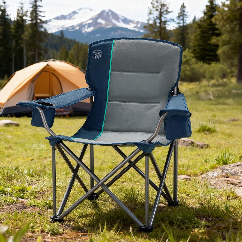 TIMBER RIDGE chair features X-frame durability for year‑round use
