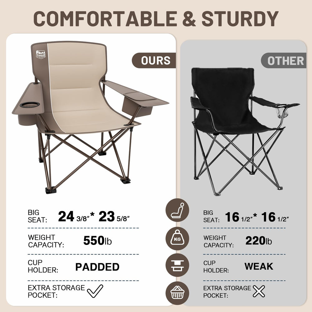 TIMBER RIDGE carry bag simplifies transport to camping, beach, or picnics.