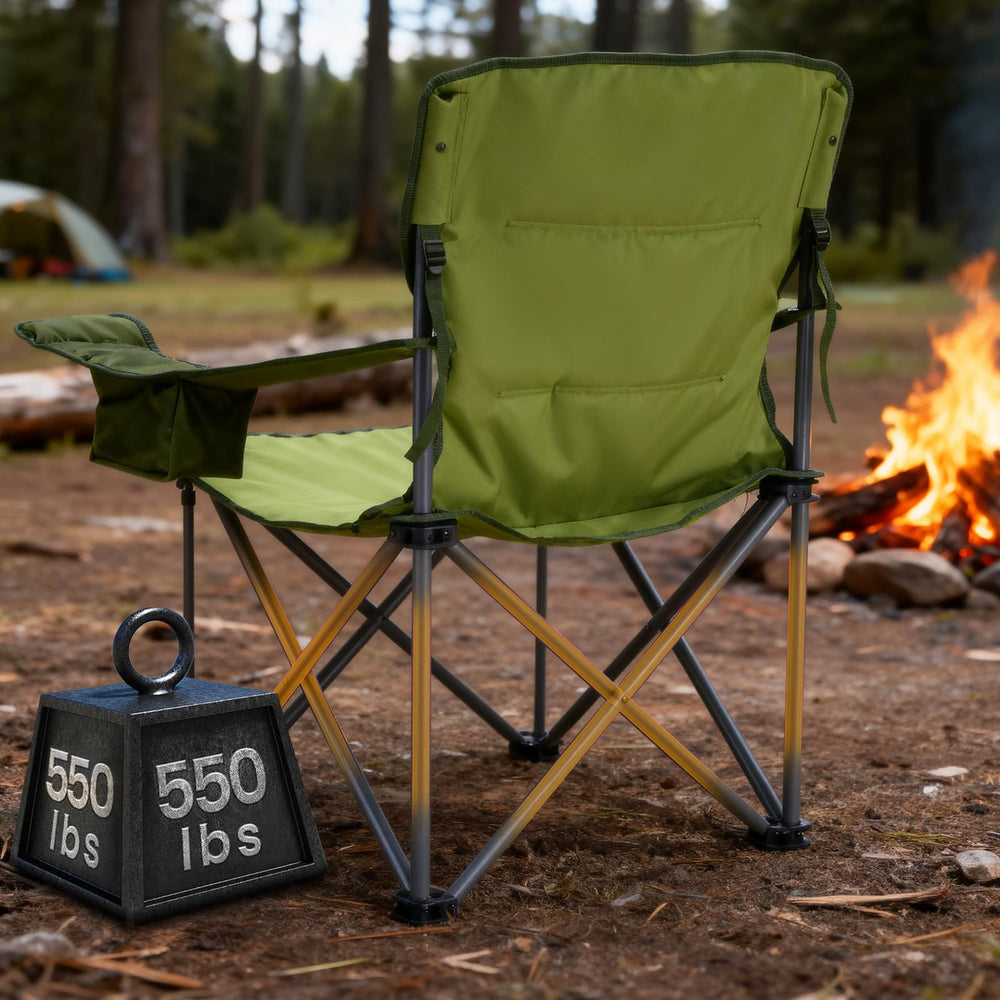Timber Ridge chair folded compactly for easy transport.