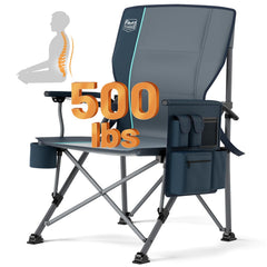 TIMBER RIDGE oversized folding chair with lumbar support for all-day outdoor comfort.