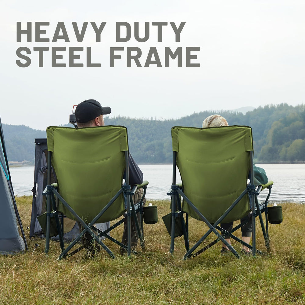 Timber Ridge padded-headrest adds comfort for extended outdoor seating