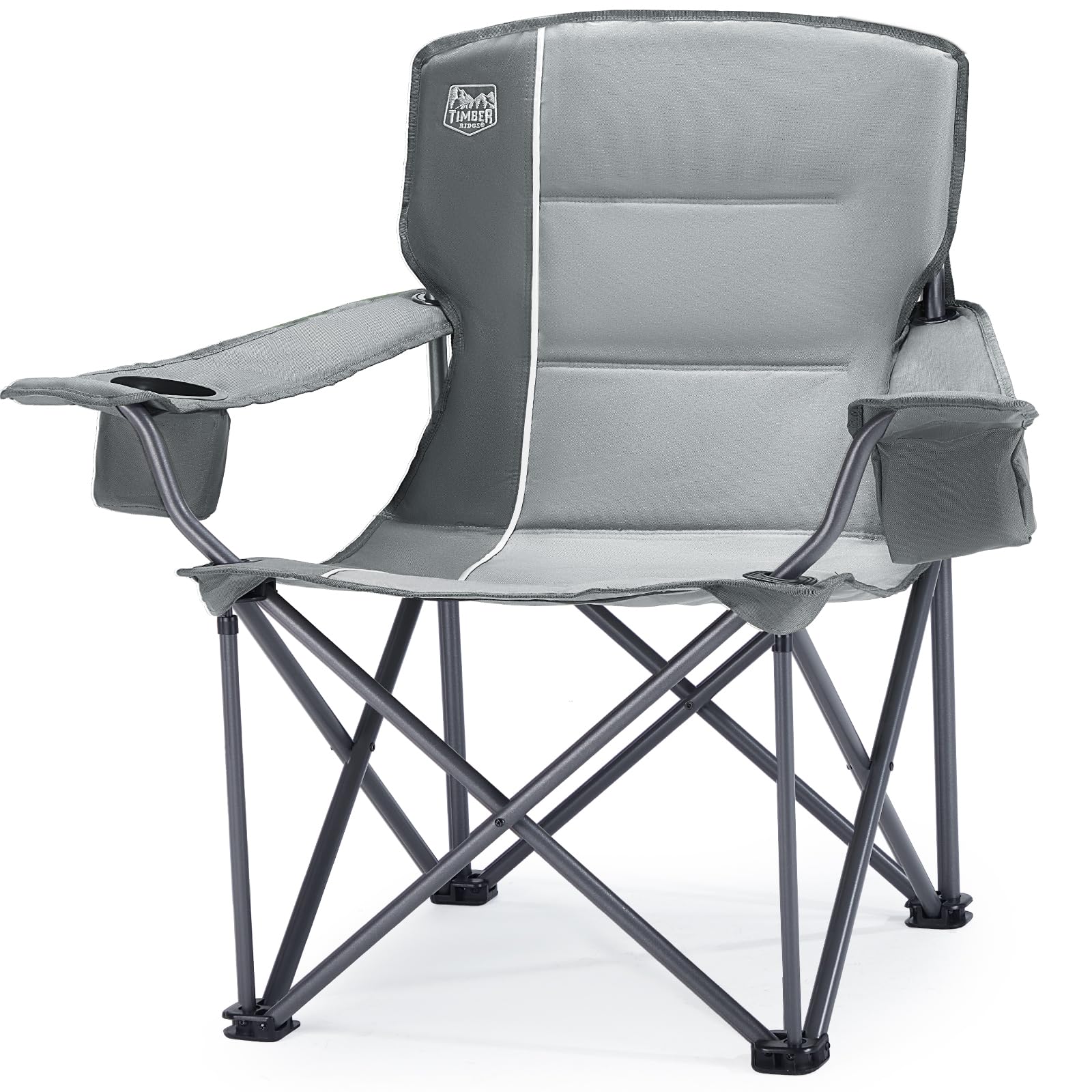 Timber Ridge oversized folding chair setup with roomy seat for camping comfort