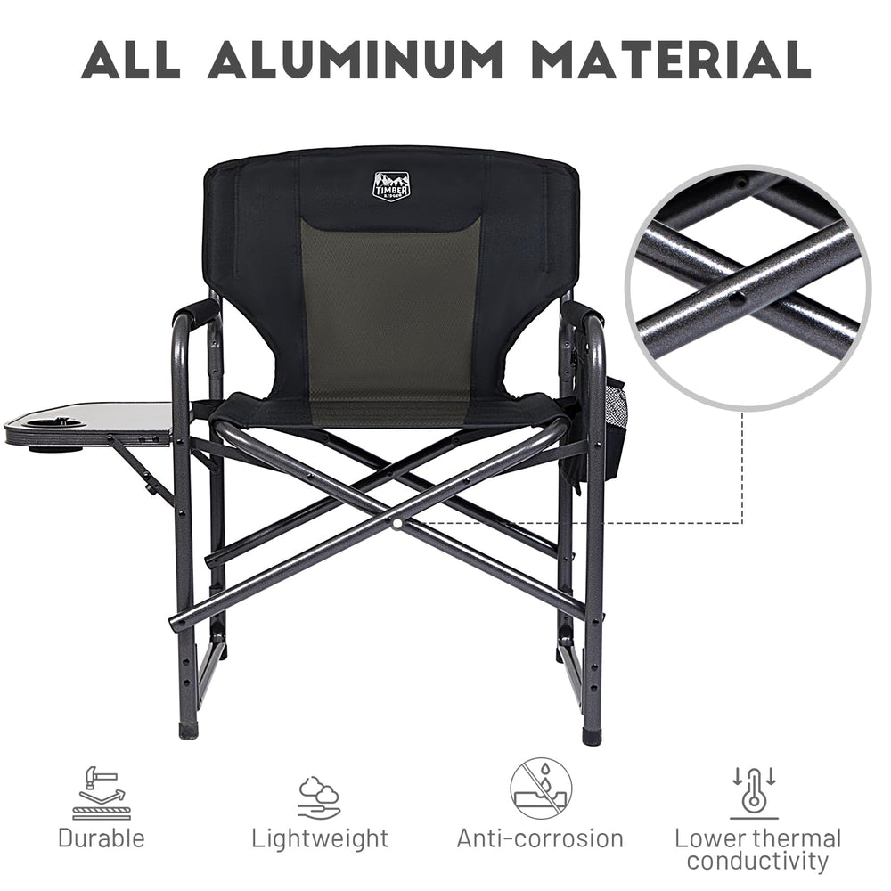 TIMBER RIDGE padded fabric and hard armrests enhance relaxation.