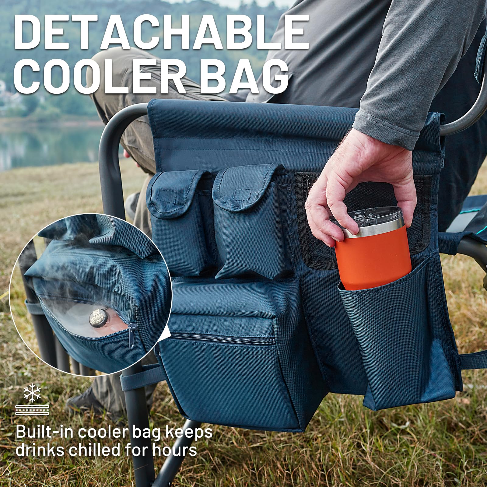 Timber Ridge side-pocket under-seat storage keeps small items handy.
