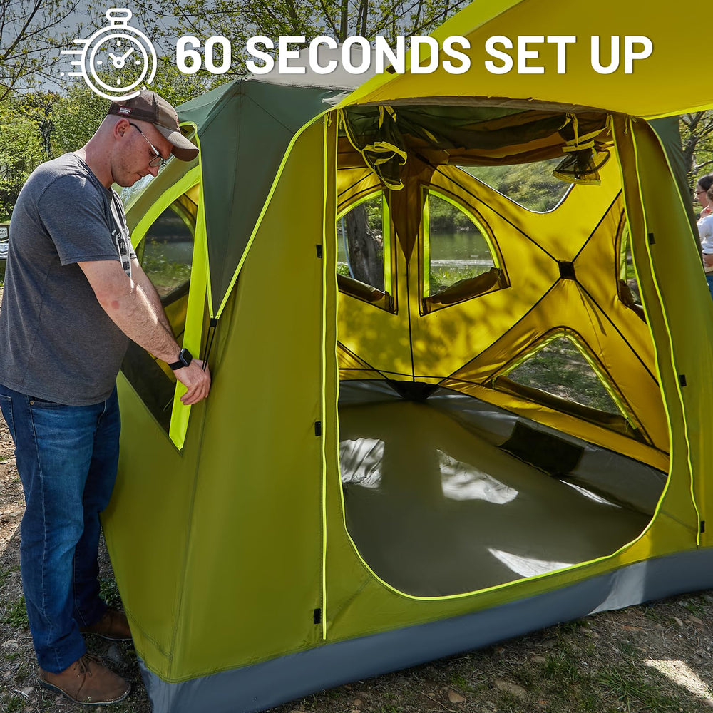Timber Ridge tent's large door and skylight enhance airflow and entry convenience.