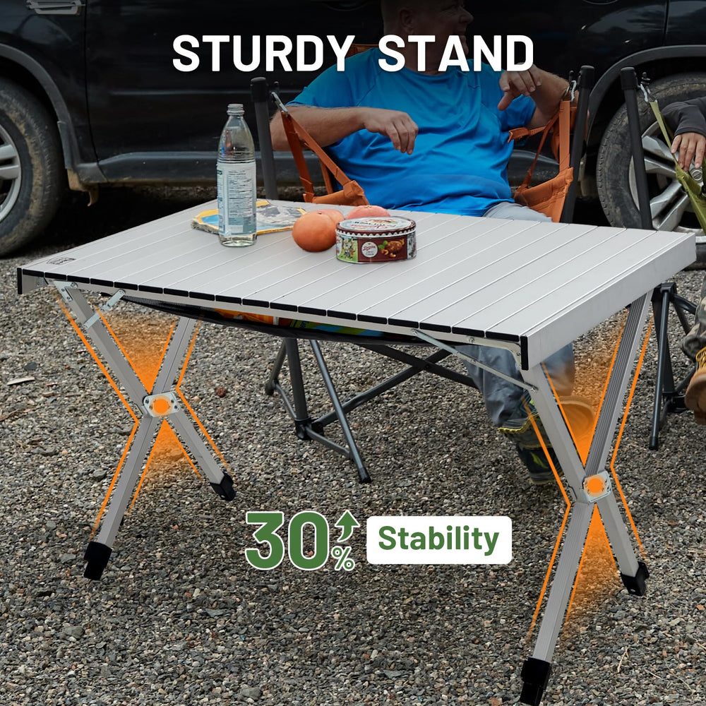 Timber Ridge lightweight table supporting up to 220 pounds.