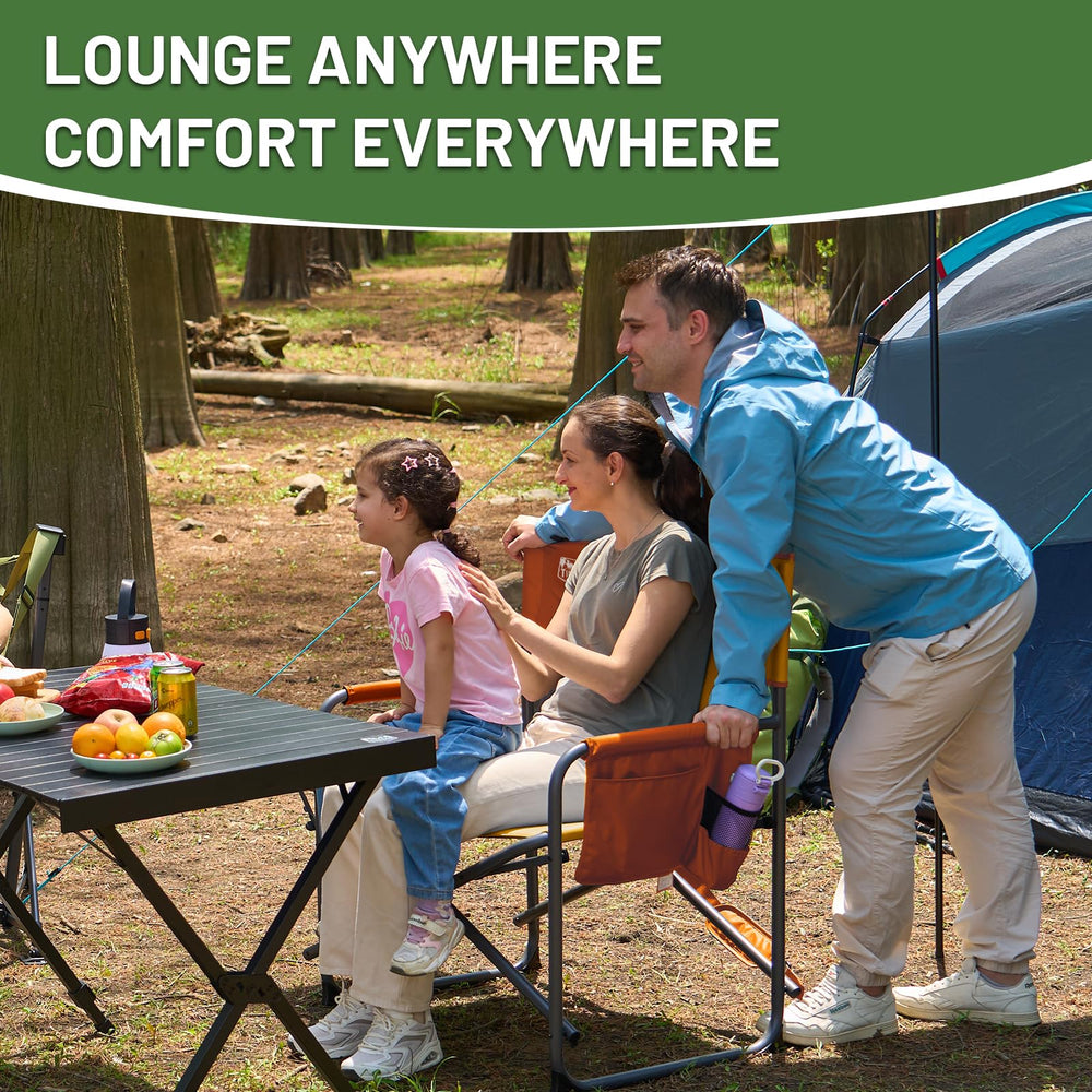 TIMBER RIDGE XXL directors chair with foam-filled cushions for comfort.