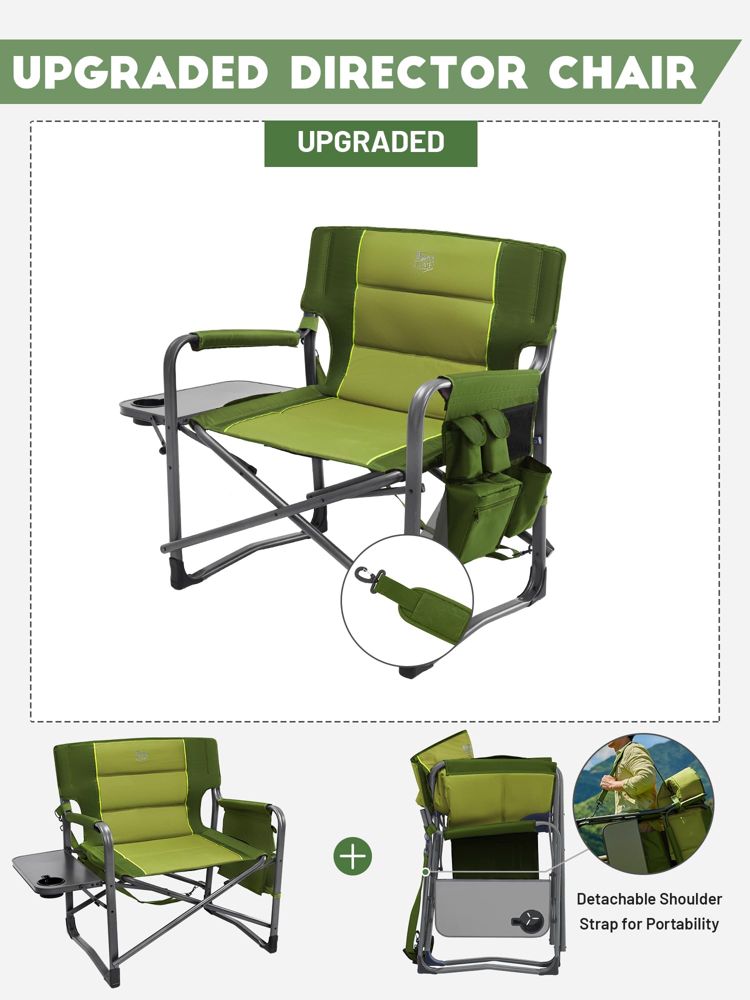 Timber Ridge XXL Directors Chair outdoor-ready setup for camping and tailgating.