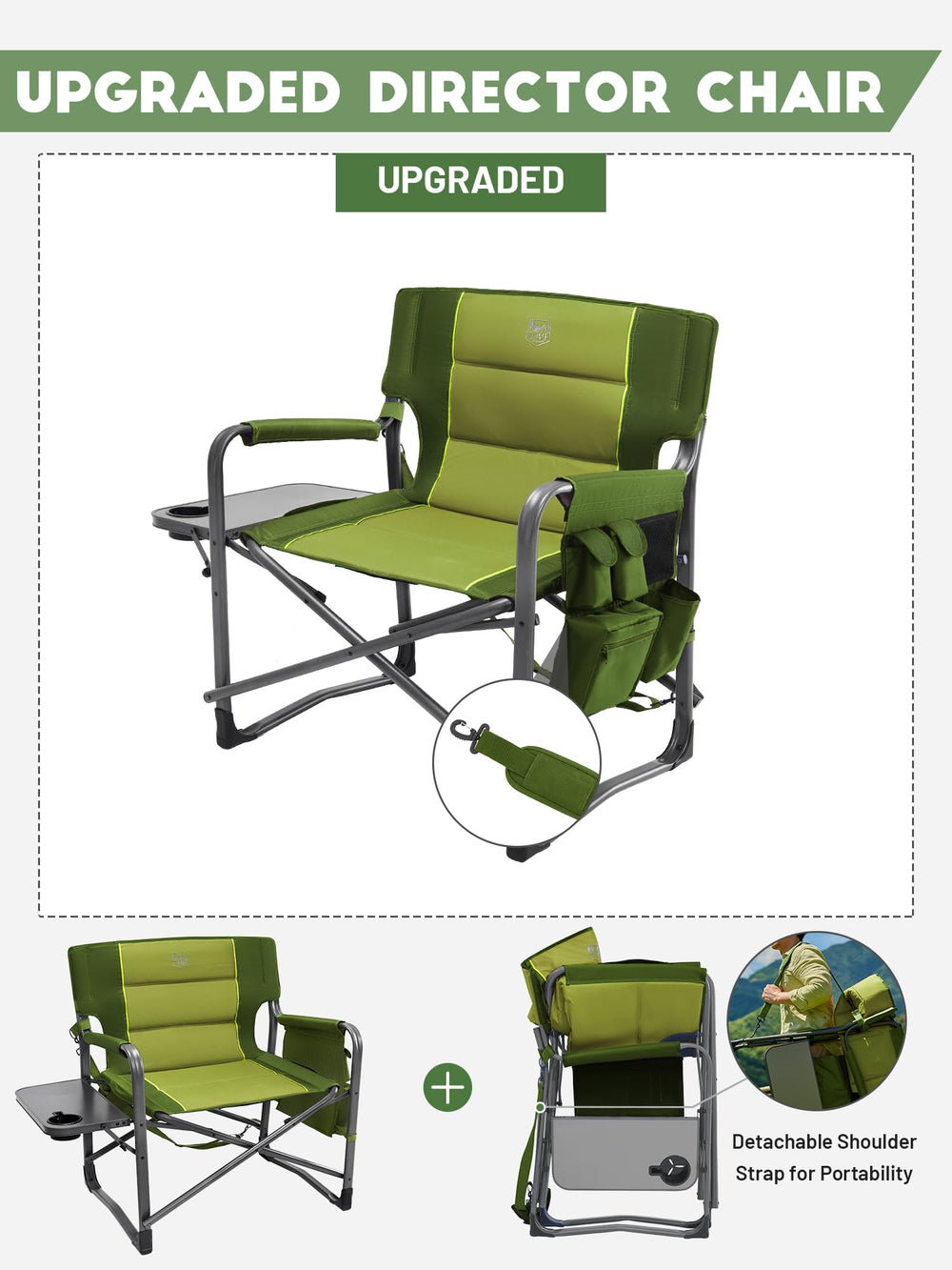 Timber Ridge XXL Directors Chair outdoor-ready setup for camping and tailgating.