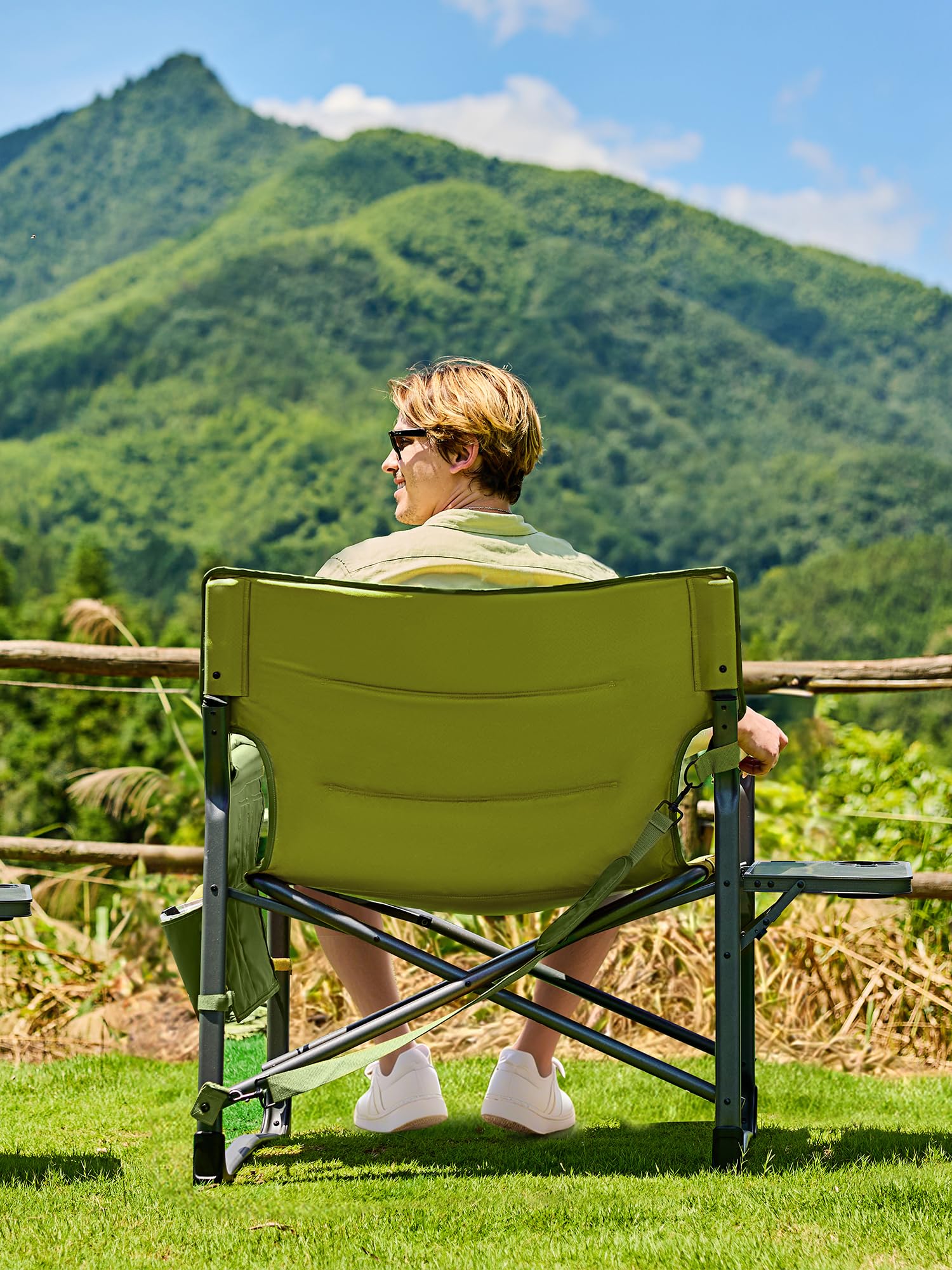 Timber Ridge XXL Directors Chair weight capacity highlights rugged support.