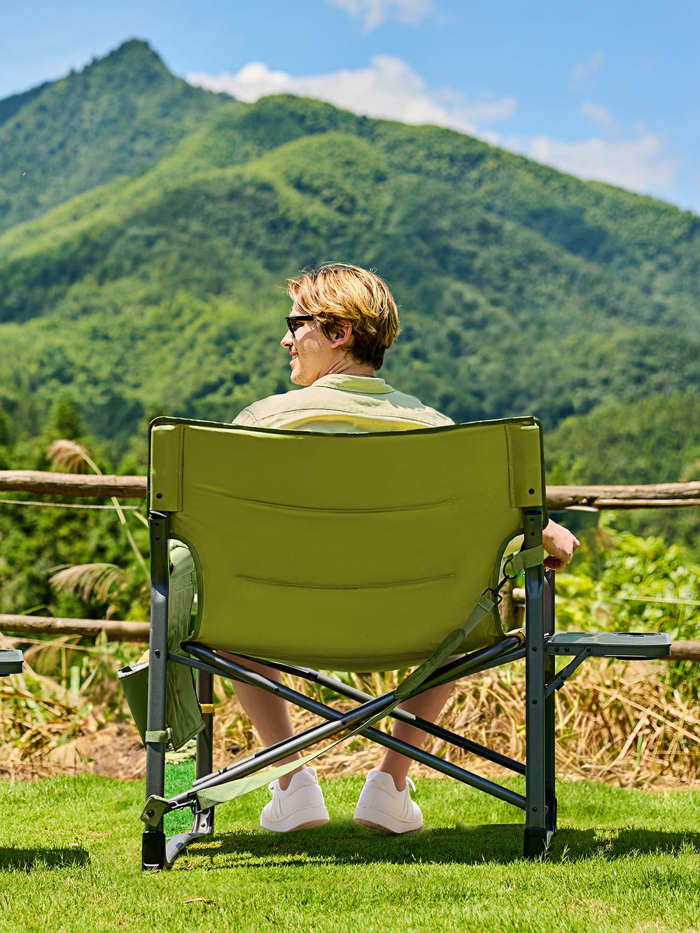 Timber Ridge XXL Directors Chair weight capacity highlights rugged support.
