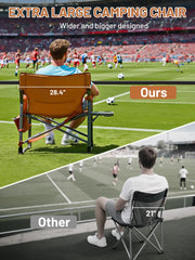 TIMBER RIDGE XXL Directors Chair with oversized wide seat and foam padding for comfort.